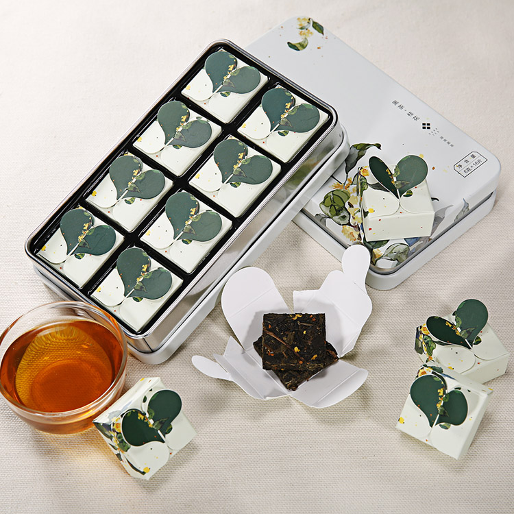 小茶藏花黑茶桂花拼配茶礼盒