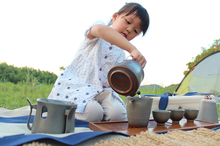 车尾箱的茶户外陶瓷茶具